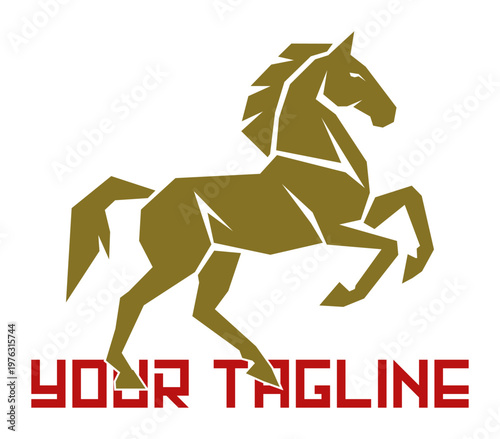 elegant silhouette logo of horse for iconic branding