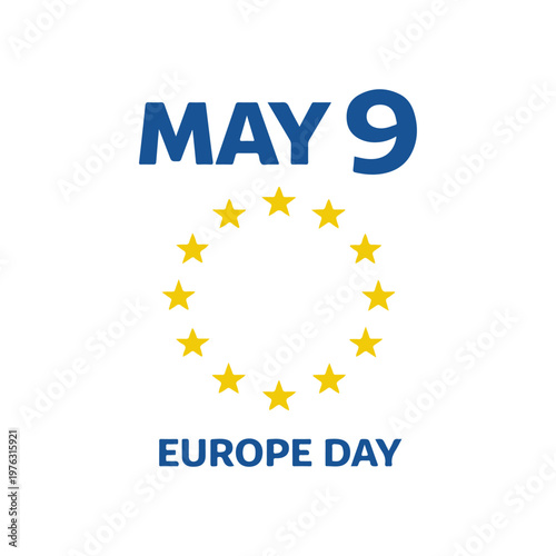 May 9 Europe Day
Vector holiday banner on a white background