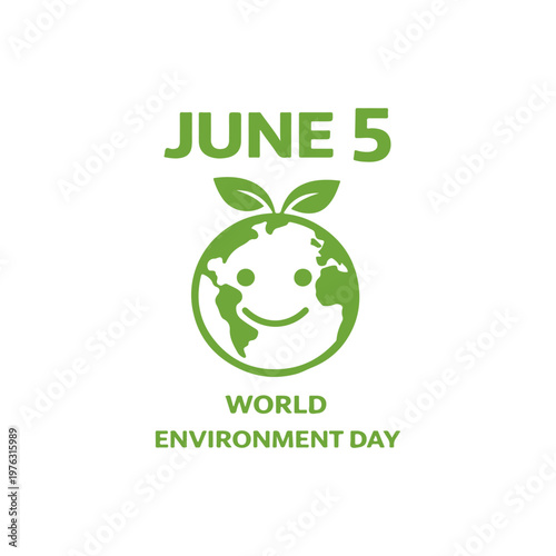 June 5 World Environment Day
Vector holiday banner on a white background