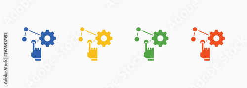 Usability Icon Set Color Multiple Style Collection Element For Design