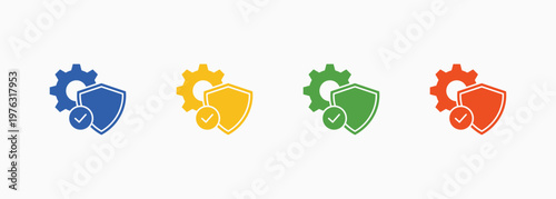 Reliability Icon Set Color Multiple Style Collection Element For Design