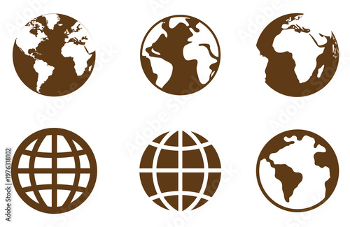 Minimalist geometric composition with overlapping white squares on dark brown background