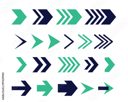 directional arrow sign or icons set design