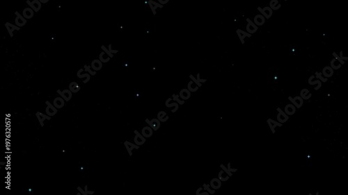 Glittering Particles Form an Ellipse, Then Sparkling Stars Fill the Screen on a Black Background, Fast-moving particles