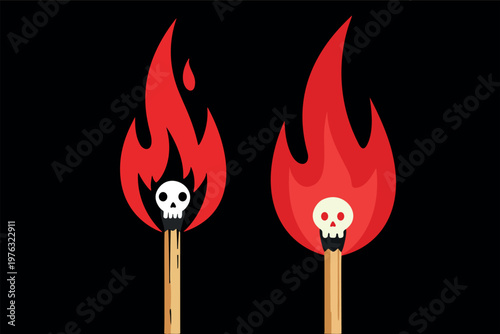 Burning skulls ignite flames of dark art