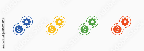 Liquidity Icon Set Color Multiple Style Collection Element For Design
