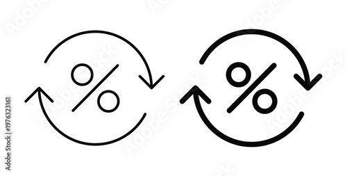 Exchange rate icon vector illustration logo design in clipart and strokes