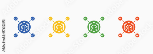 Diversification Icon Set Color Multiple Style Collection Element For Design