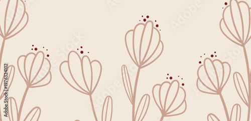 Digital textile design all over and beautiful hand draw colorful flowers abstract geometric patterns.	