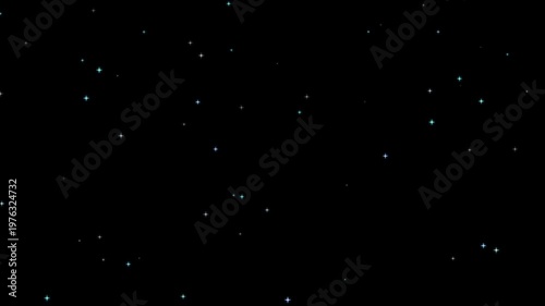 Sparkling Stars Fill the Screen with black background