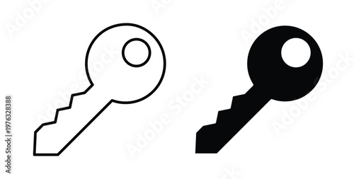 key icon vector illustration logo design in clipart and strokes
