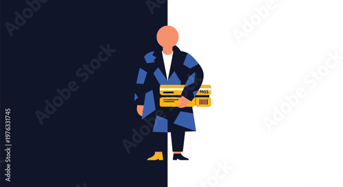 Businessman, office worker, vector illustration, professional man