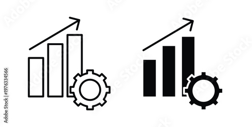 Productivity icon vector illustration logo design in clipart and strokes