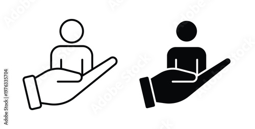 Retention icon vector illustration logo design in clipart and strokes