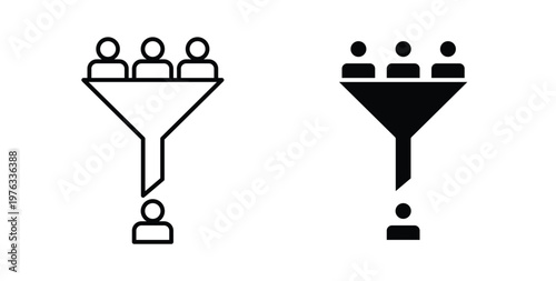 sales conversion icon vector illustration logo design in clipart and strokes