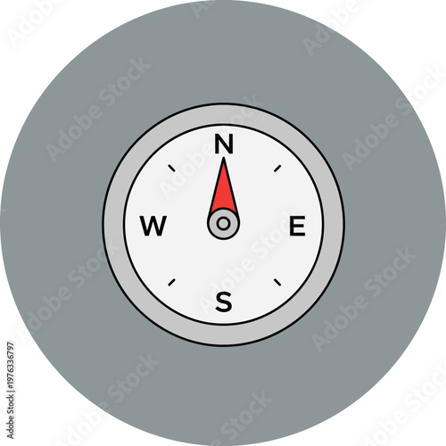 Compass Navigation Tool Direction Indicator.