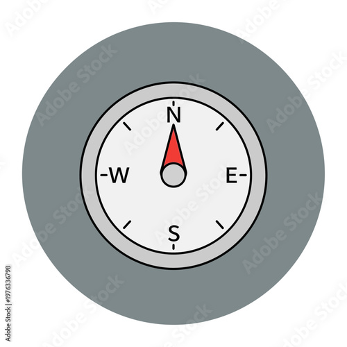 Compass Navigation Tool Direction Indicator.
