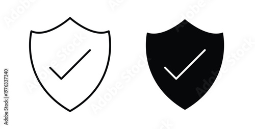 Security icon vector illustration logo design in clipart and strokes
