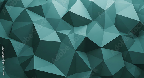 Abstract geometric background a modern digital art composition in shades of teal and dark blue