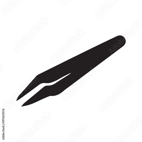 Tweezers icon set for beauty, medical, and electronic applications