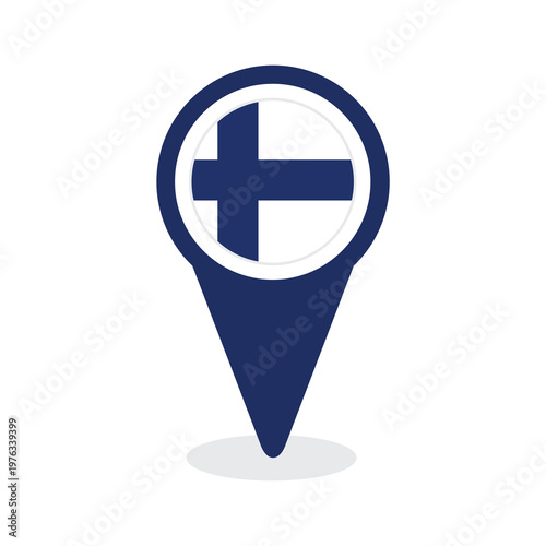 Map Pointer with finland flag