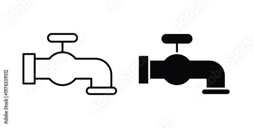 Tap icon vector illustration logo design in clipart and strokes