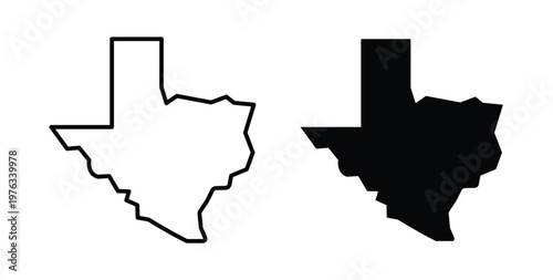 Texas icon vector illustration logo design in clipart and strokes