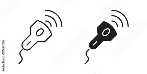 Ultrasound icon vector illustration logo design in clipart and strokes