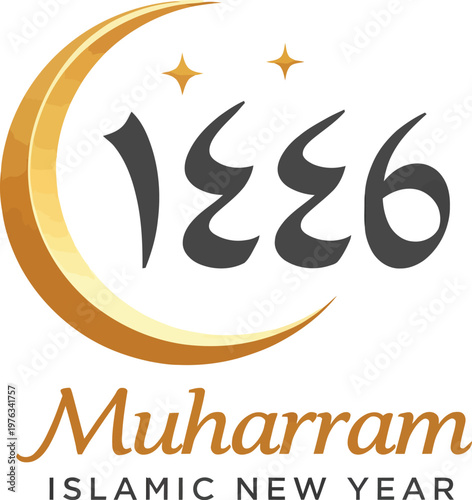 Minimalist Islamic New Year 1448 greeting card design