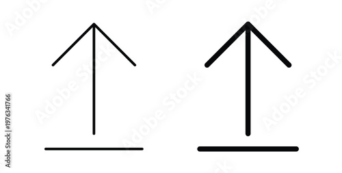 Upload arrow icon vector illustration logo design in clipart and strokes