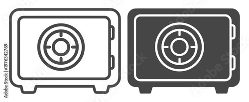 Safe security icon finance lock vault money cash insurance storage