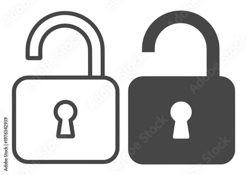 Lock security icon access authentication technology unlock padlock open privacy