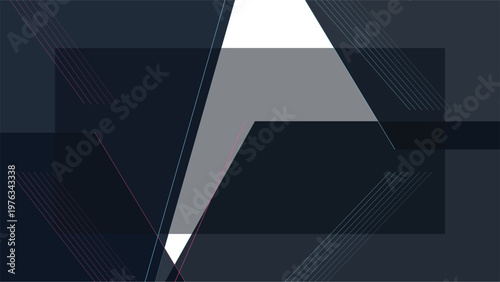 Geometric Composition: An abstract design featuring sharp lines, shapes, and color gradients that create a sense of modernism and sophistication.