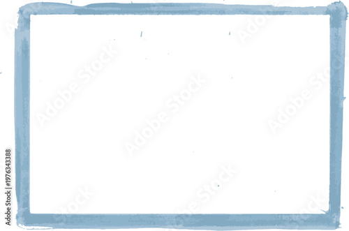 Marco realizado con pinceladas de pintura con efecto fluido en colores azul pastel