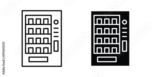 Vending machine icon vector illustration logo design in clipart and strokes