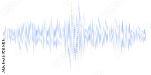 Music graphic equalizer with blue read out and white background