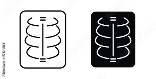 X ray icon vector illustration logo design in clipart and strokes