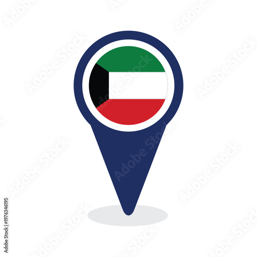 Map Pointer with kuwait flag Free Download Map Pointer with kuwait flag - GFXLoad