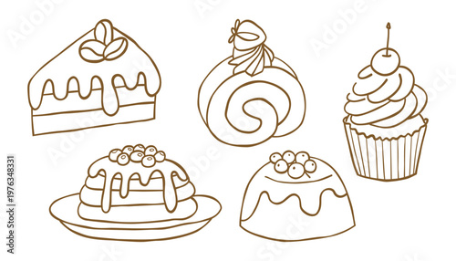 Hand Drawn Vector Icons Set. Monochrome Design Elements Isolated. Perfect For Print, Stickers, Cards, Packaging, Stationery or Textile.