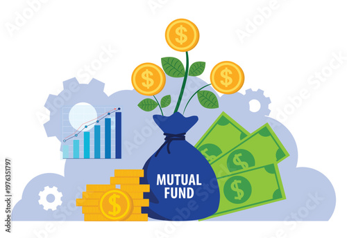 Mutual Fund Investment and Wealth Growth Illustration