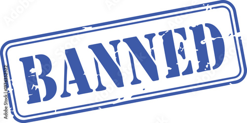 Banned stamp illustration