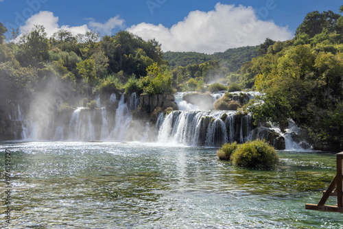 Krka National Park, Skradinski Buk waterfall, picturesque nature reserve, Croatia