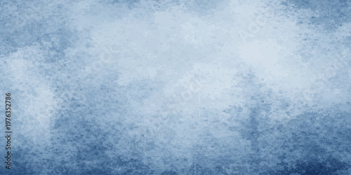 Blue abstract grunge textured background with icy winter elements