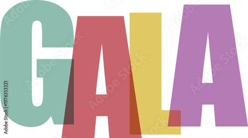 Gala Event Word Mark Logo white background