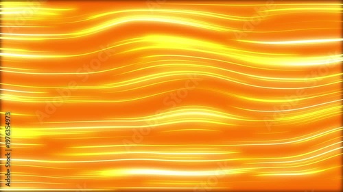 Golden Amber Glowing Digital Energy Flow Abstract Tech Background 4K UHD