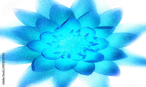 Grain texture effect, botanical graphic background of lotus flowers.