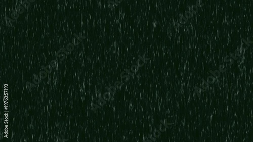 Heavy rain falling against black screen animation.Rain animation against dark background.Animated rain background Raindrops splashing on black screen.Heavy rainfall storm effect.