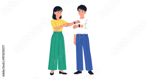 Vector illustration of people, handshake, business partnership, teamwork, flat design