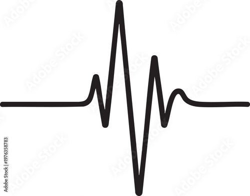 Medical cardiac heartbeat rhythm trace with heartbeat hospital diagnostic