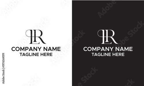 Bild auf Leinwand RL logo letter design on luxury background